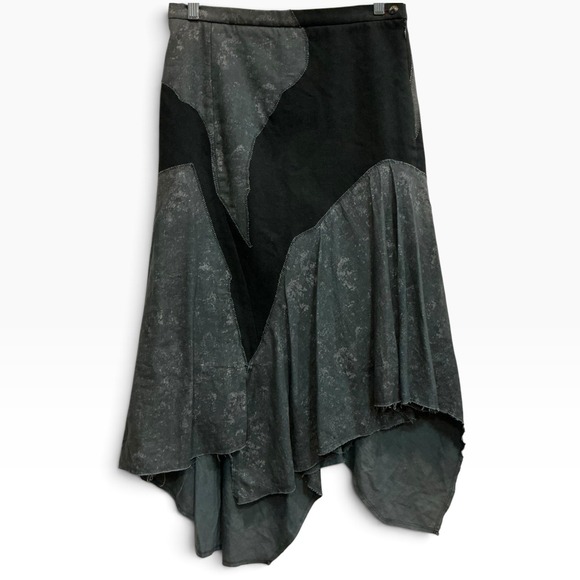 Issey Miyake Dresses & Skirts - Issey Miyake Vintage 90s Y2K Avant Garde Asymmetrical Skirt Black Grey M 6 / 8
